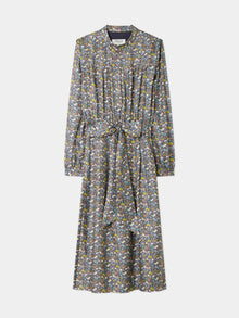 Women | Bonpoint X Vanessa Seward Gentlewoman Made With Liberty Fabric Dress | Slate Grey