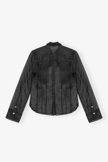 Technical Organza Shirt | Black
