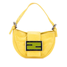 Fendi | Pre-Owned Mini Leather Croissant Handbag | Yellow