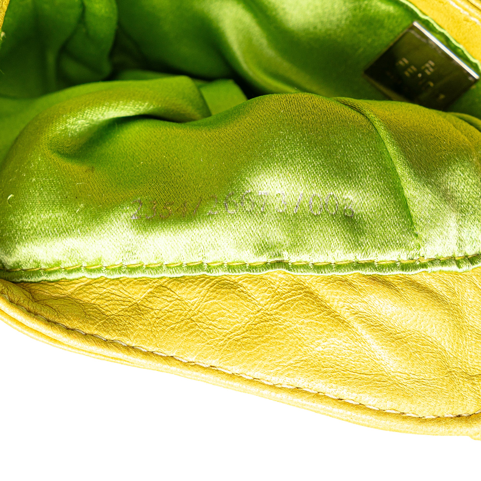 Fendi | Pre-Owned Mini Leather Croissant Handbag | Yellow