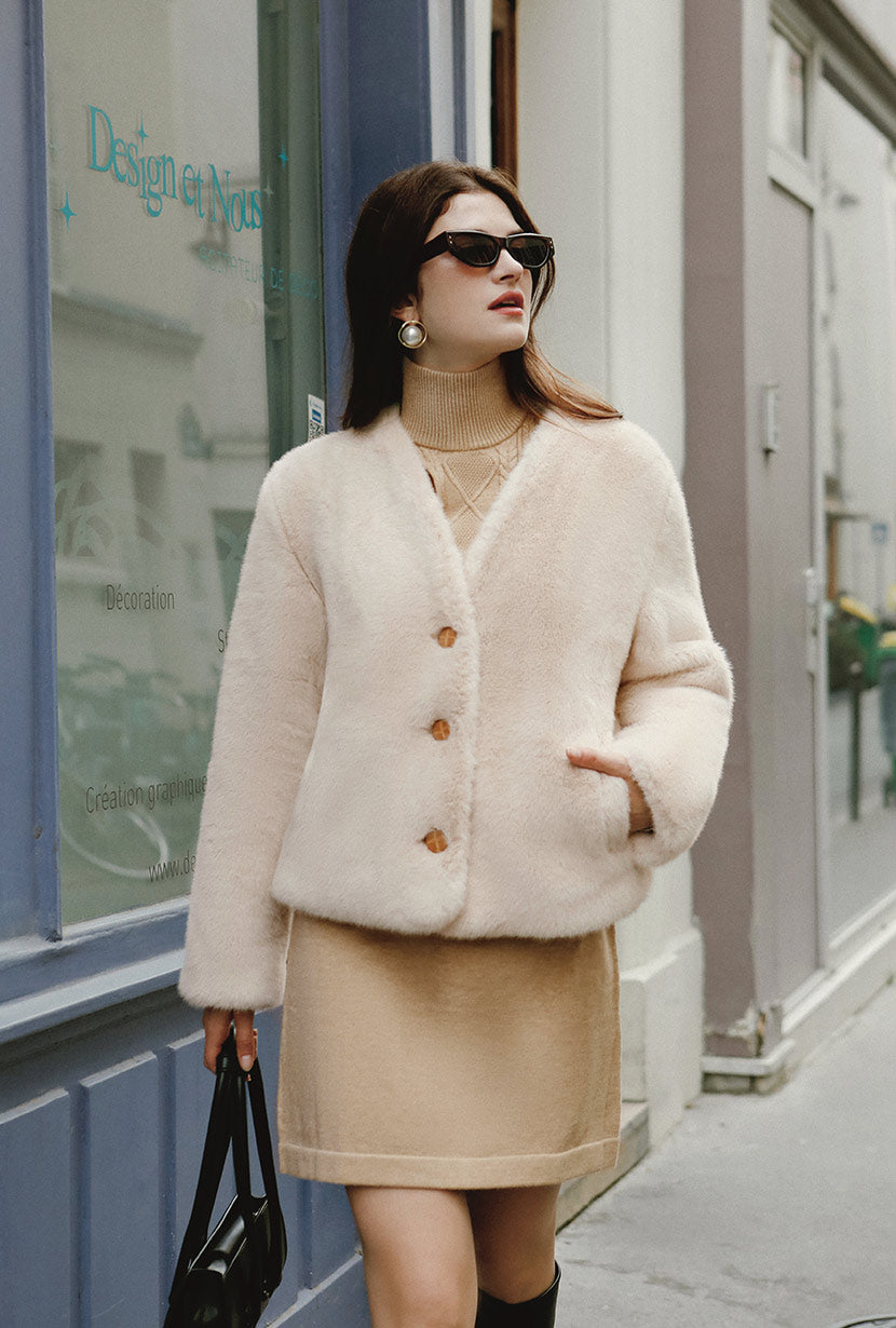 Finnley Faux Fur Jacket | Ash