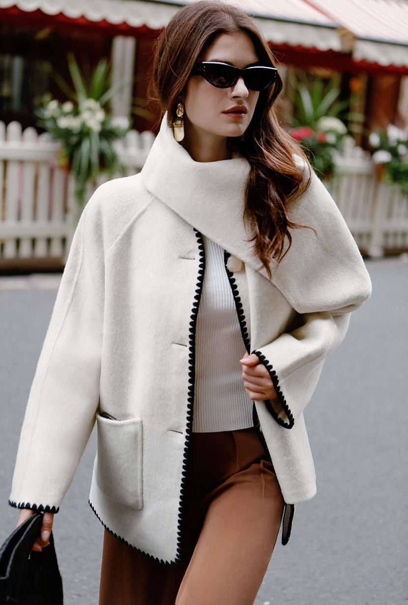 Lara Wool Jacket | Ivory