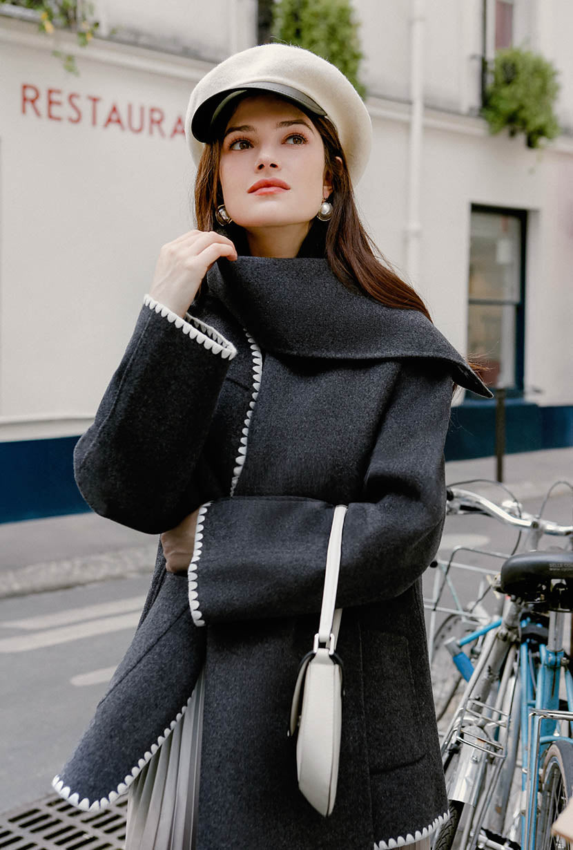 Lara Wool Jacket | Charcoal