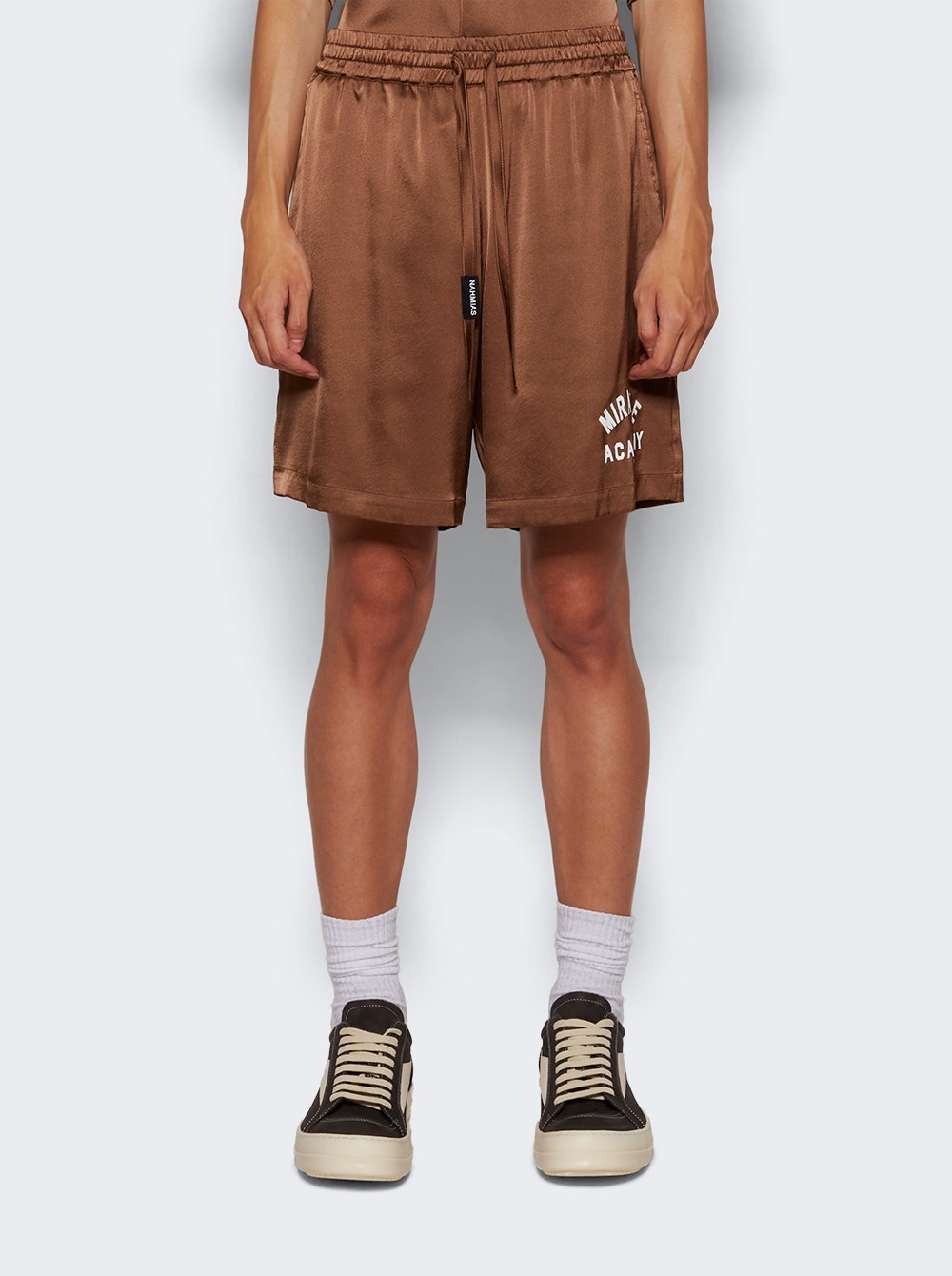 Men | NAHMIAS | Miracle Academy Silk Shorts | Brown