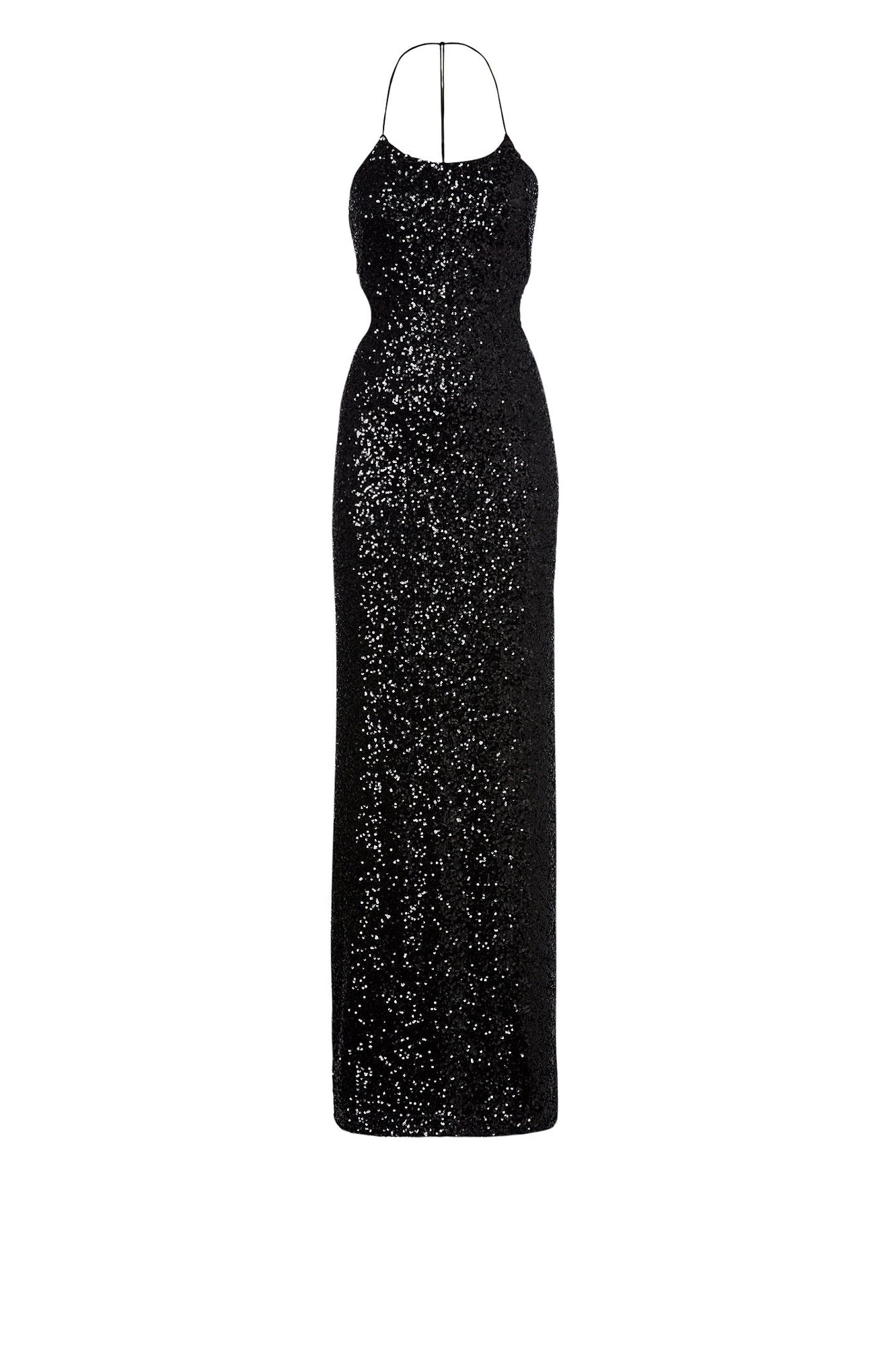 Sequin Halter Neck Dress Black - Scanlan Theodore US