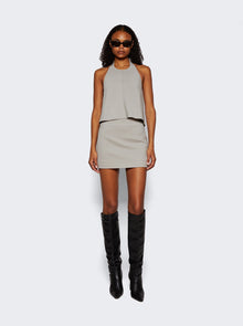 Women | WARDROBE.NYC | Column Mini Skirt | Cement Grey
