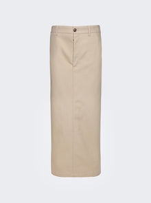 WARDROBE.NYC | Drill Column Skirt | Khaki