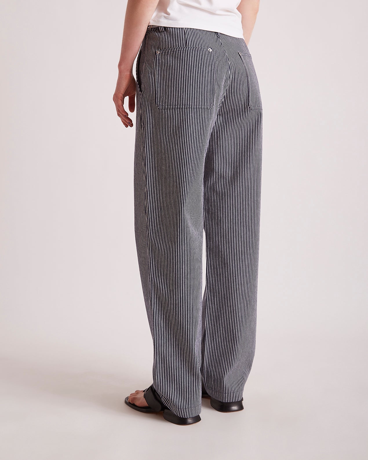 Ocean | Mulberry Cotton Stripe Twill Pant