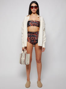 Women | Mara Hoffman | Calaia Abigail Strapless Bikini Top | Black & Brown