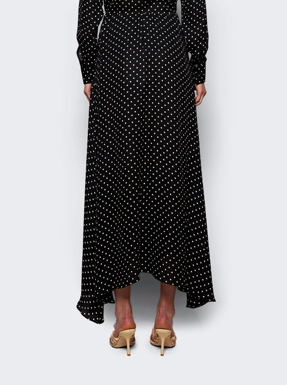 Women | WARDROBE.NYC | Flared Skirt Black Polka Dot