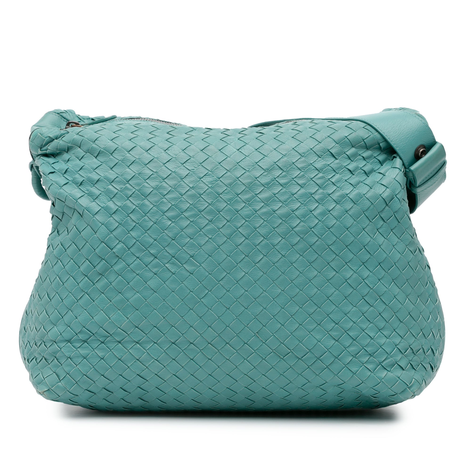 Bottega Veneta | Pre-Owned Nappa Intrecciato Crossbody | Blue/Turquoise