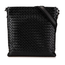 Bottega Veneta | Pre-Owned Leather Intrecciato Crossbody | Black