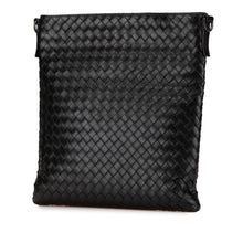 Bottega Veneta | Pre-Owned Leather Intrecciato Crossbody | Black