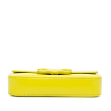 Celine | Pre-Owned Calfskin Cuir Triomphe Chain Shoulder Bag - I | Yellow/Neon Yellow