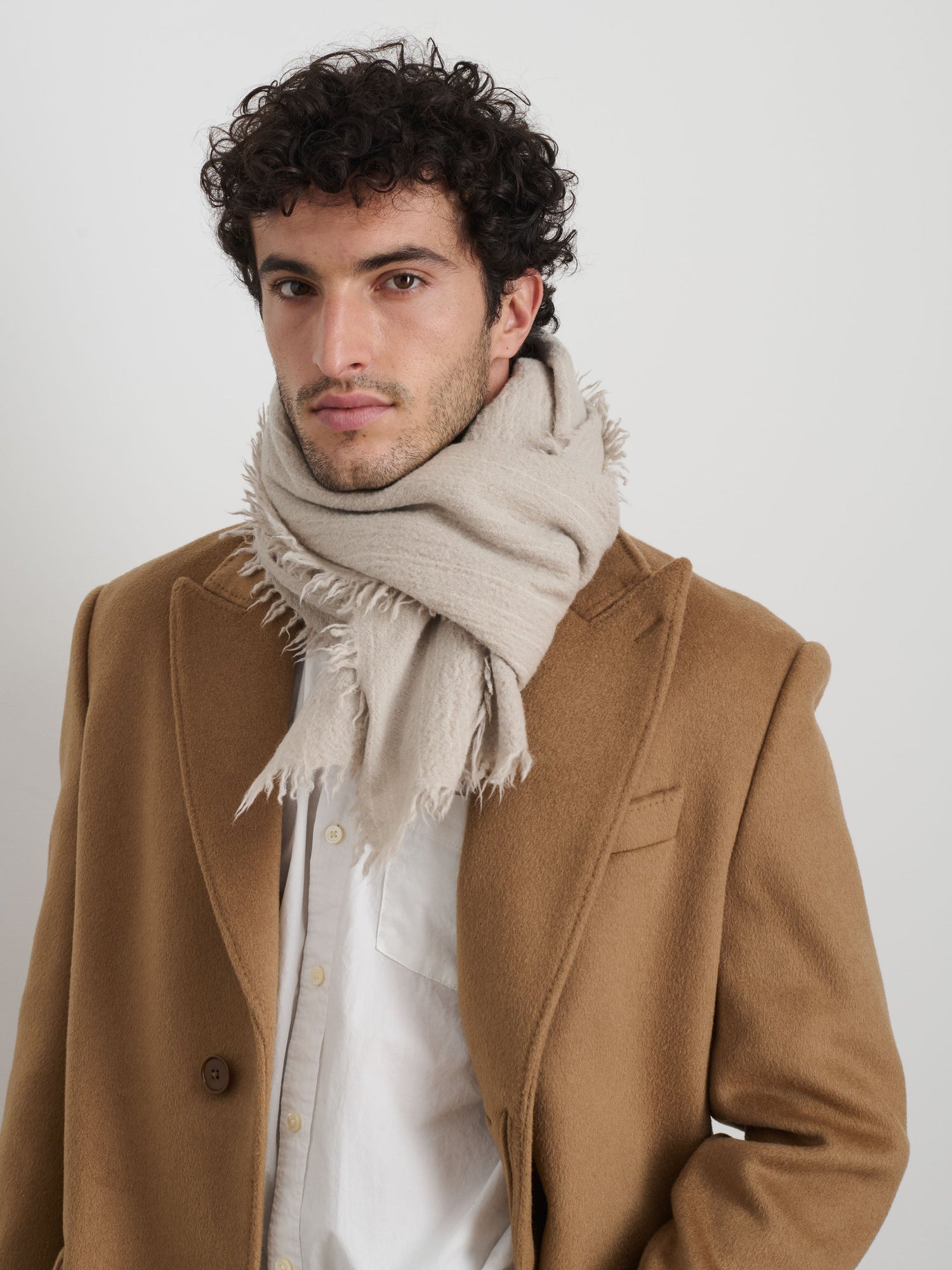 Unisex | Jamie Boiled Wool Scarf | Summer Linen