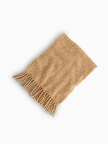 Women | Oversized Brushed Wool Scarf | Light Saddle