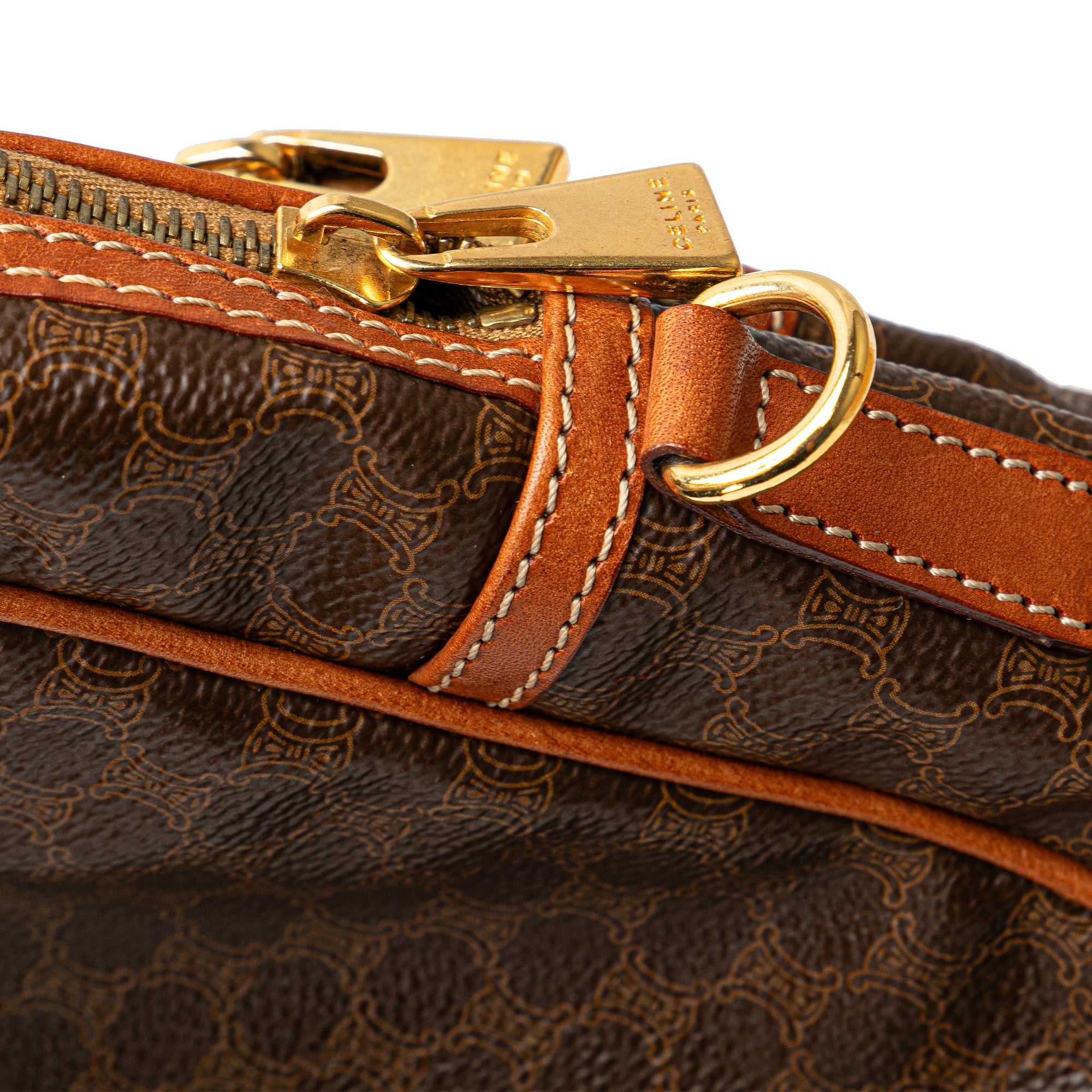 Celine | Pre-Owned Macadam Satchel | Brown