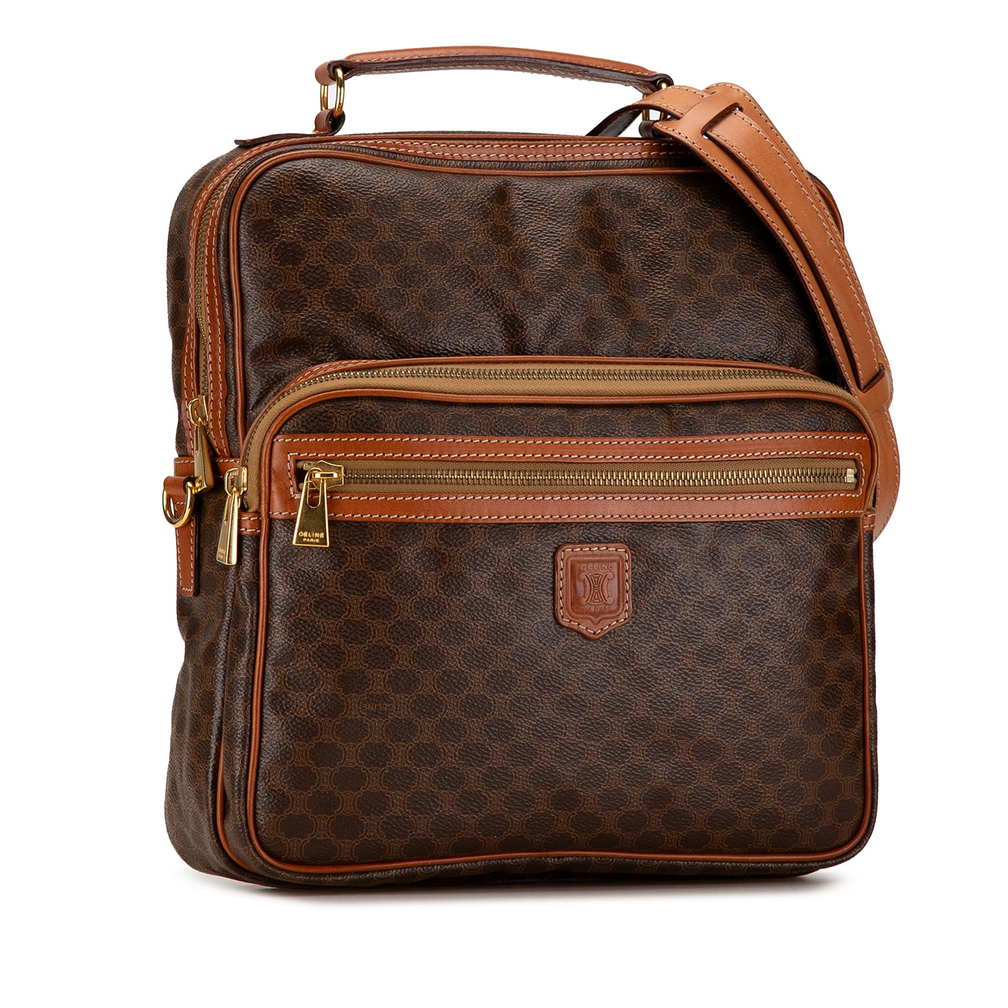 Celine | Pre-Owned Macadam Satchel | Brown