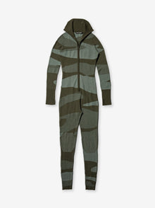 Woman MERINO AIRWARm BODYSUIT - Stone Green - flat lay -front