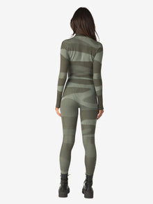 Woman MERINO AIRWARm BODYSUIT - Stone Green - back