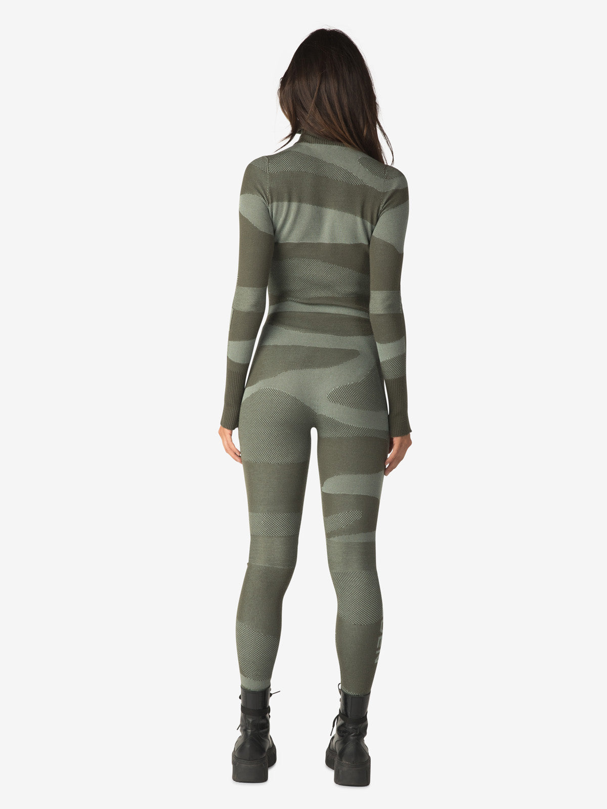 Woman MERINO AIRWARm BODYSUIT - Stone Green - back