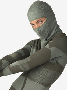 Woman MERINO AIRWARm BODYSUIT - Stone Green - with balaclava