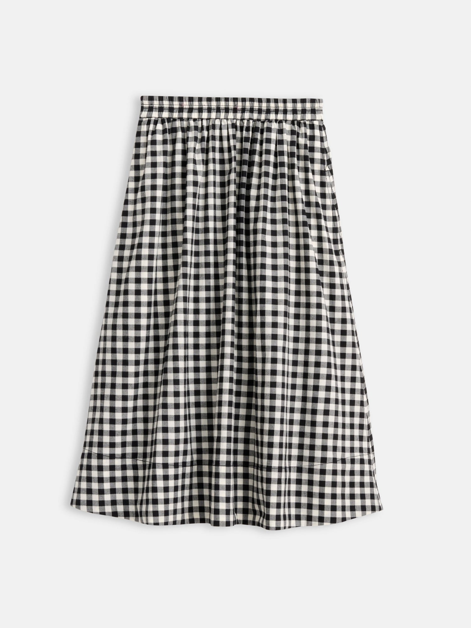 Women | Gingham Skirt | Black Gingham