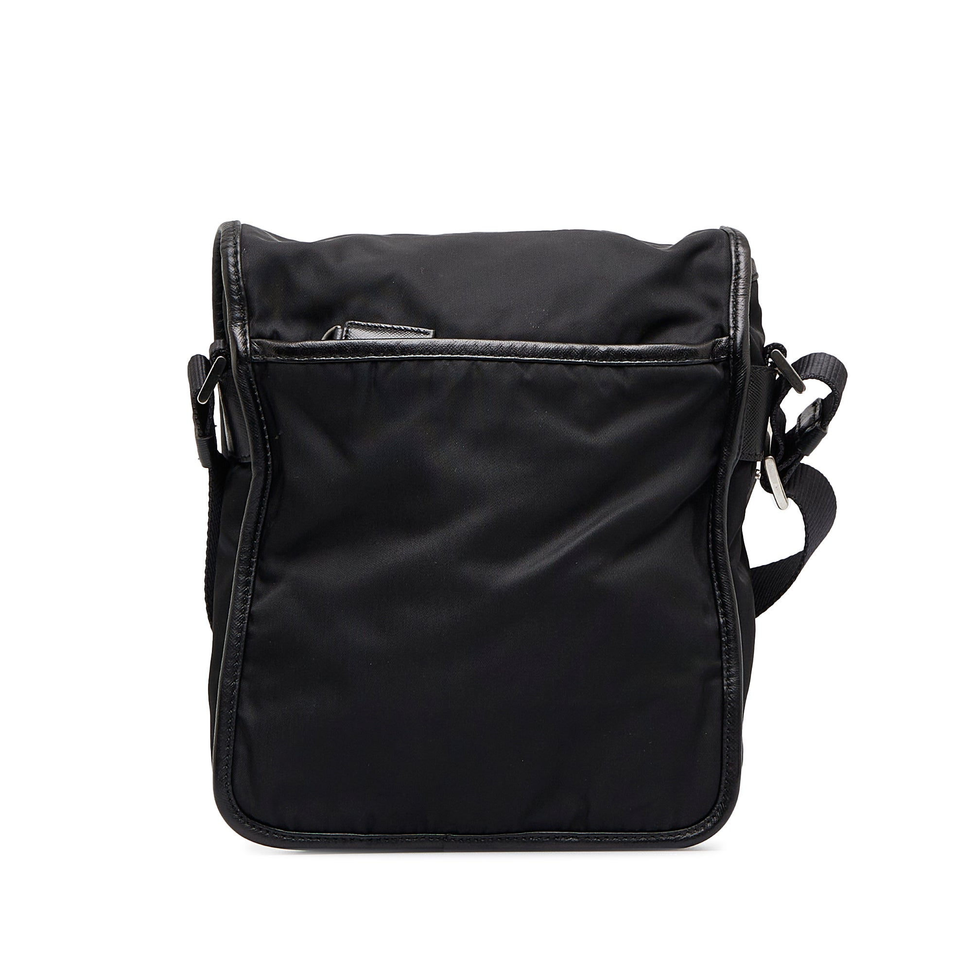 Prada Pre-Owned Tessuto Buckle Messenger Bag | Women | Black (V2)