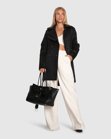 Women | Wanna Be Loved Wool Blend Peacoat | Black