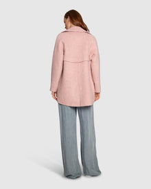 Women | Wanna Be Loved Wool Blend Peacoat | Blush