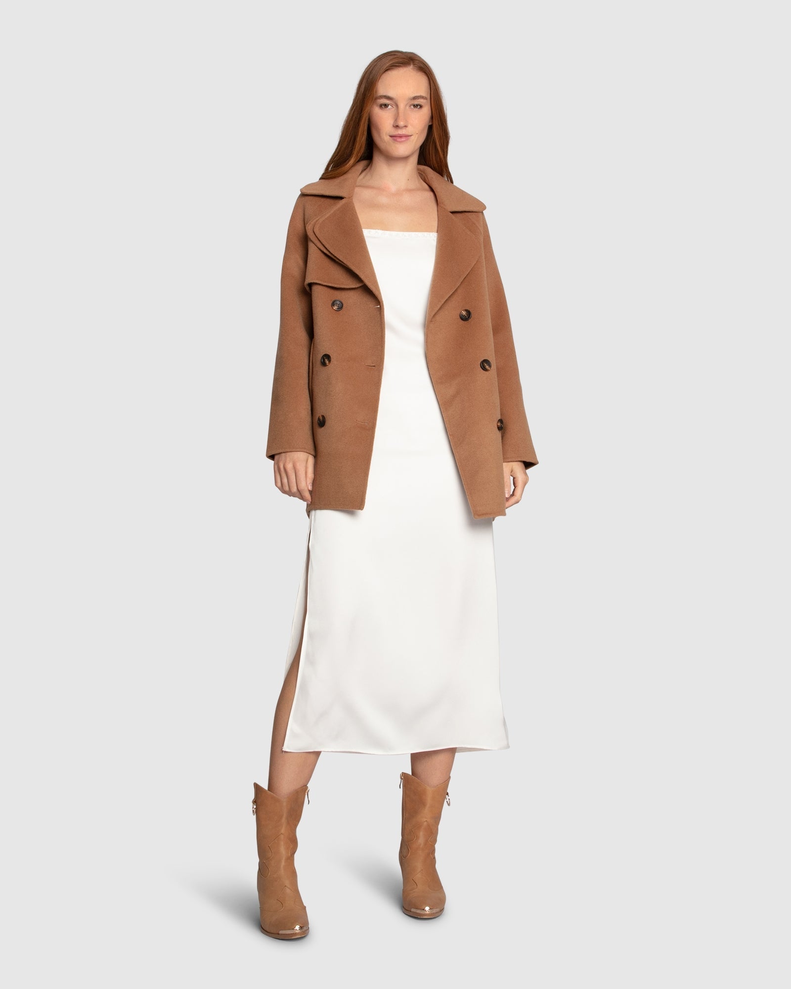Women | Wanna Be Loved Wool Blend Peacoat | Camel
