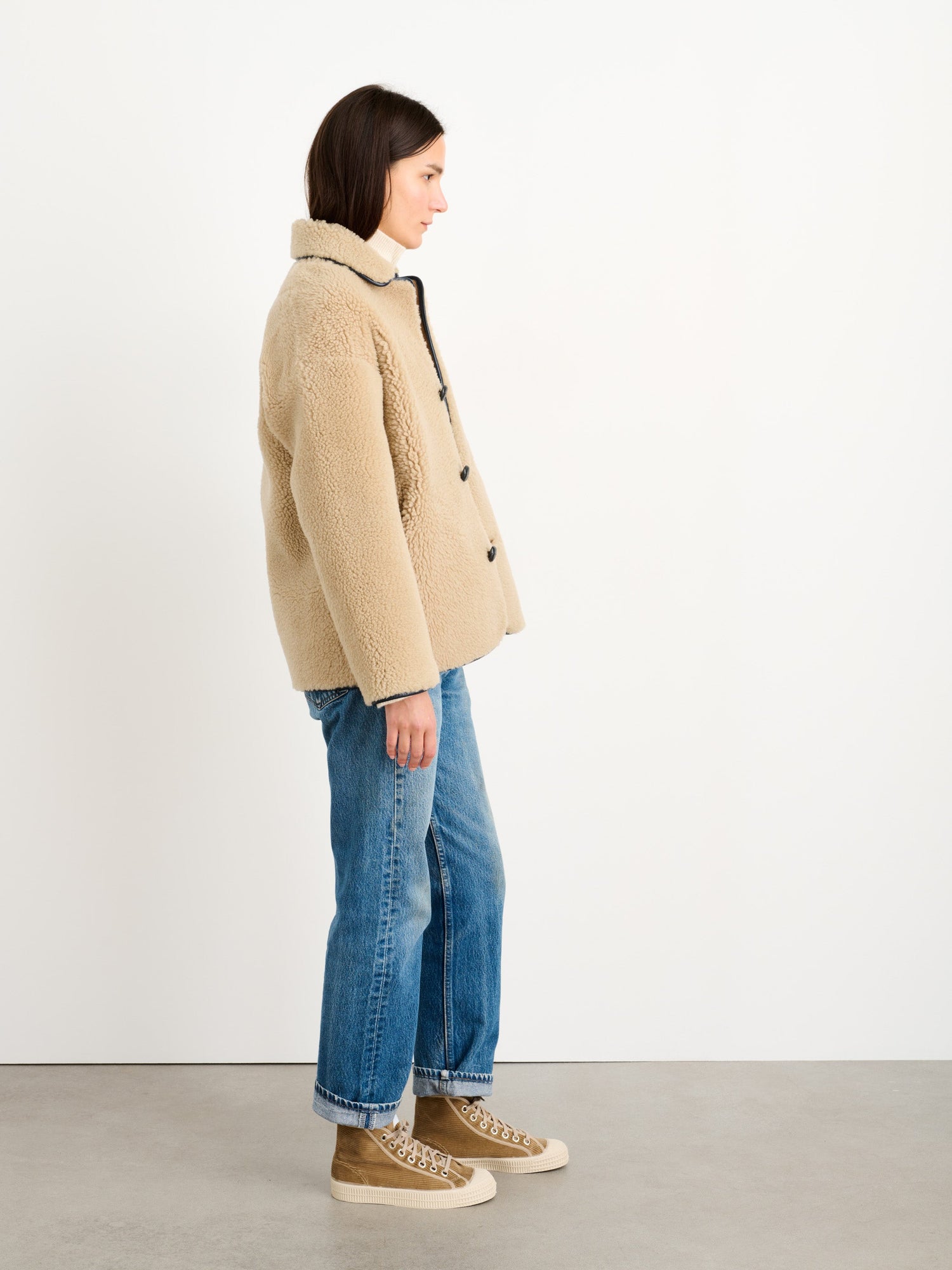 Women | Parker Reversible Shearling Coat | Lagoon Gonfio