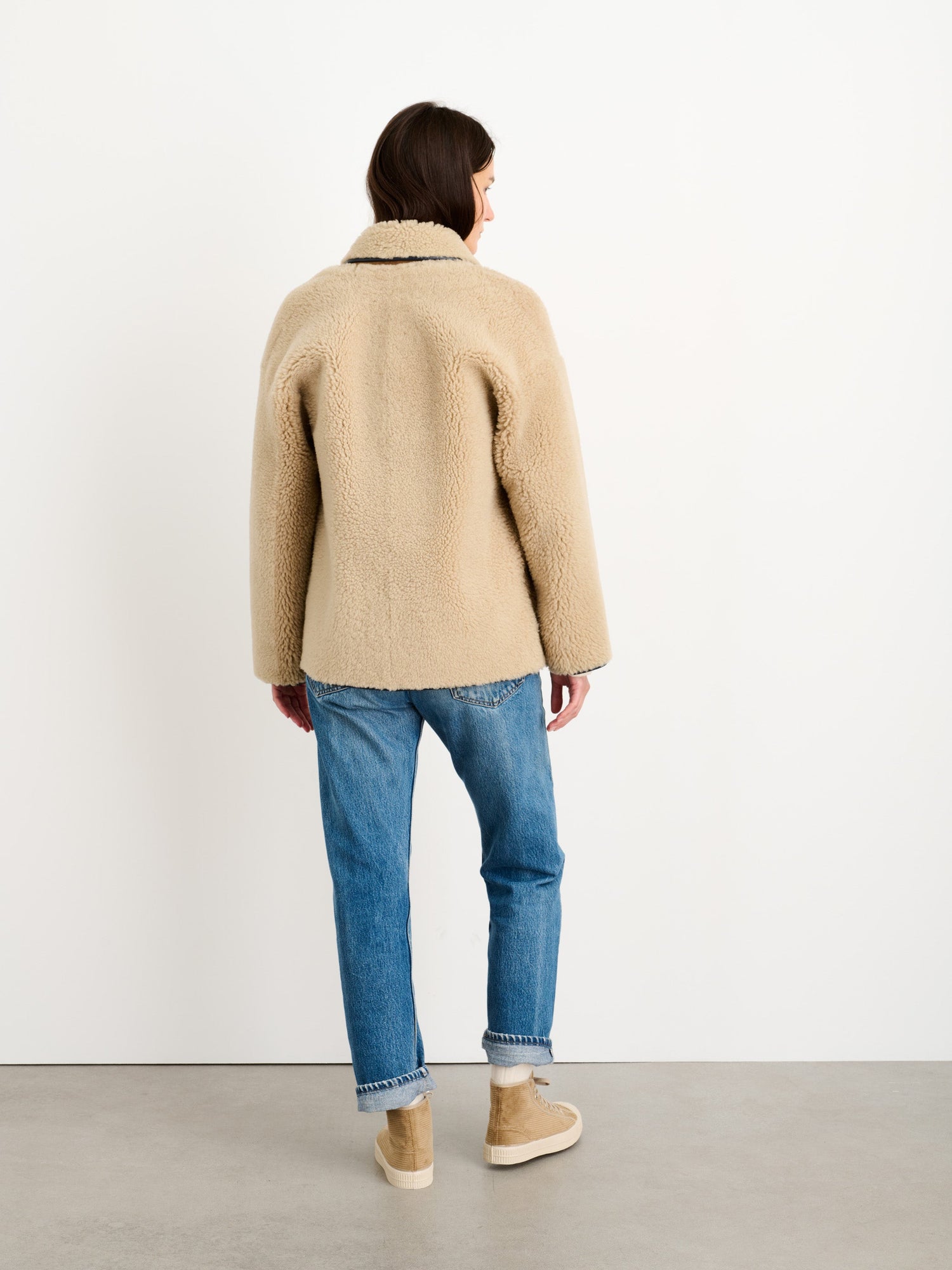 Women | Parker Reversible Shearling Coat | Lagoon Gonfio