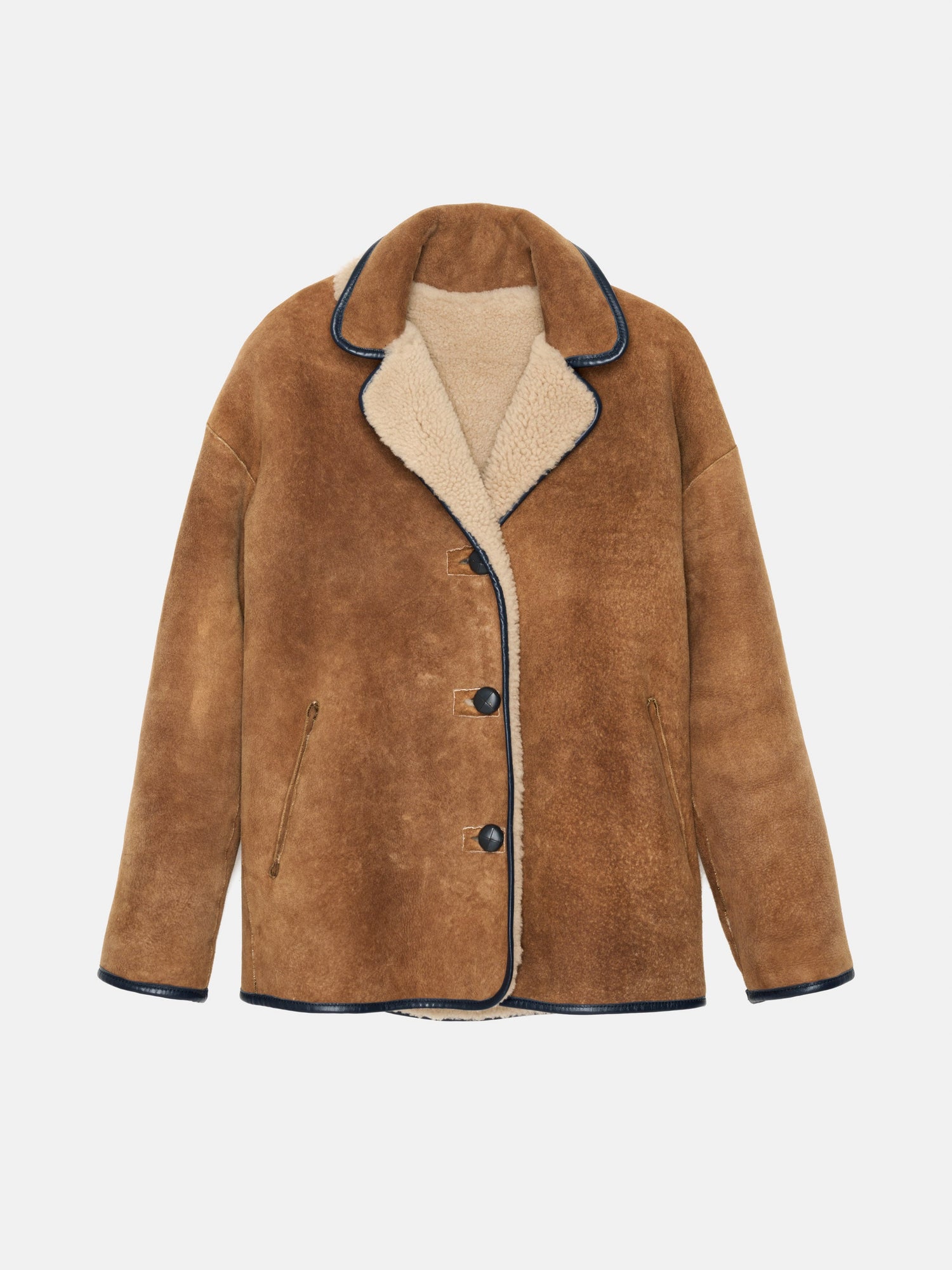 Women | Parker Reversible Shearling Coat | Lagoon Gonfio
