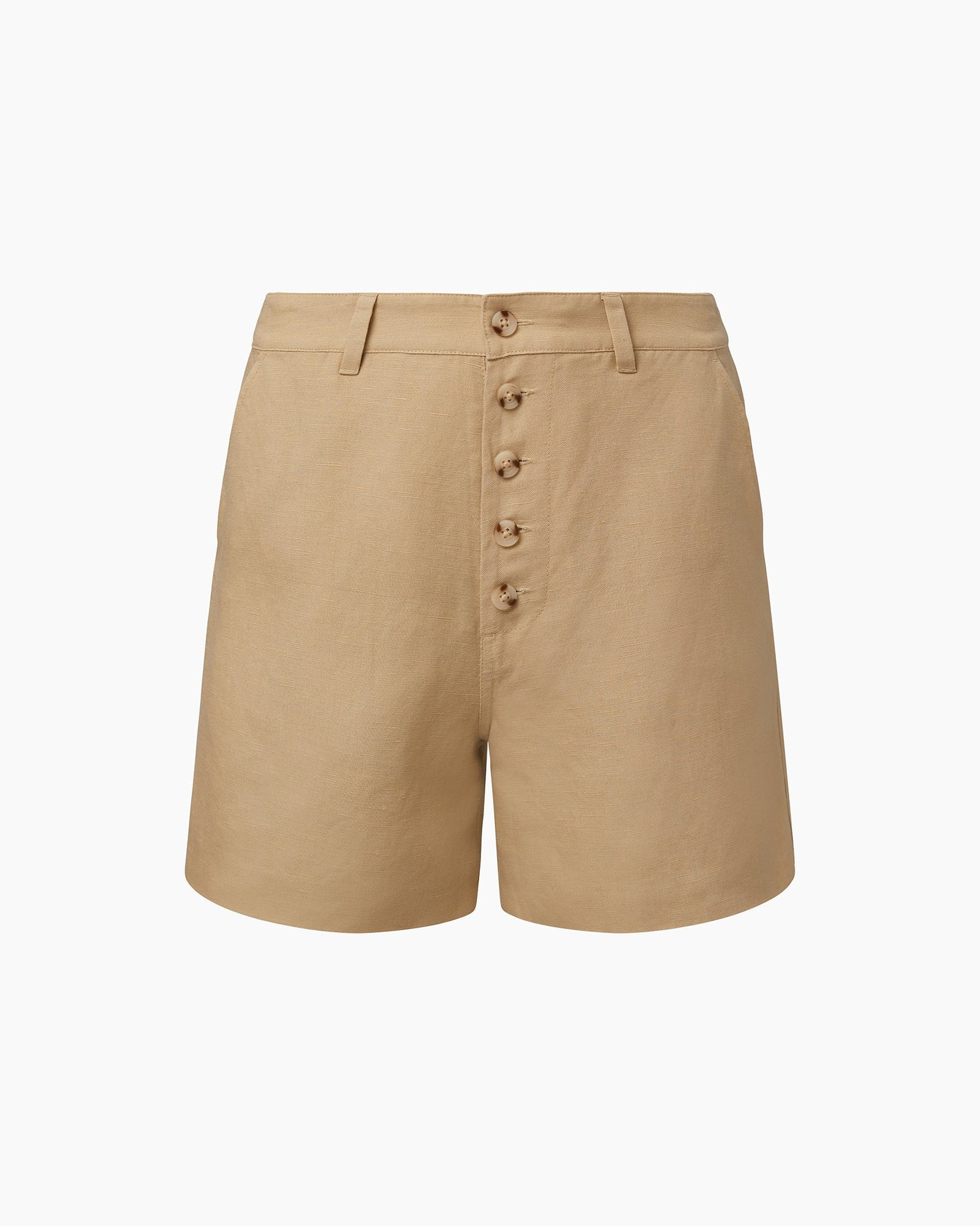 Womens | Air Linen Boyfriend Swim Trunk | Jute