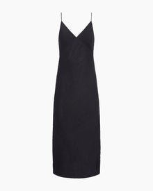 Womens | Crinkle Slip Dress | Black