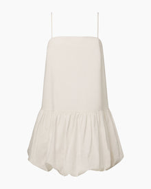 Womens | Air Linen Bubble Mini Dress | White