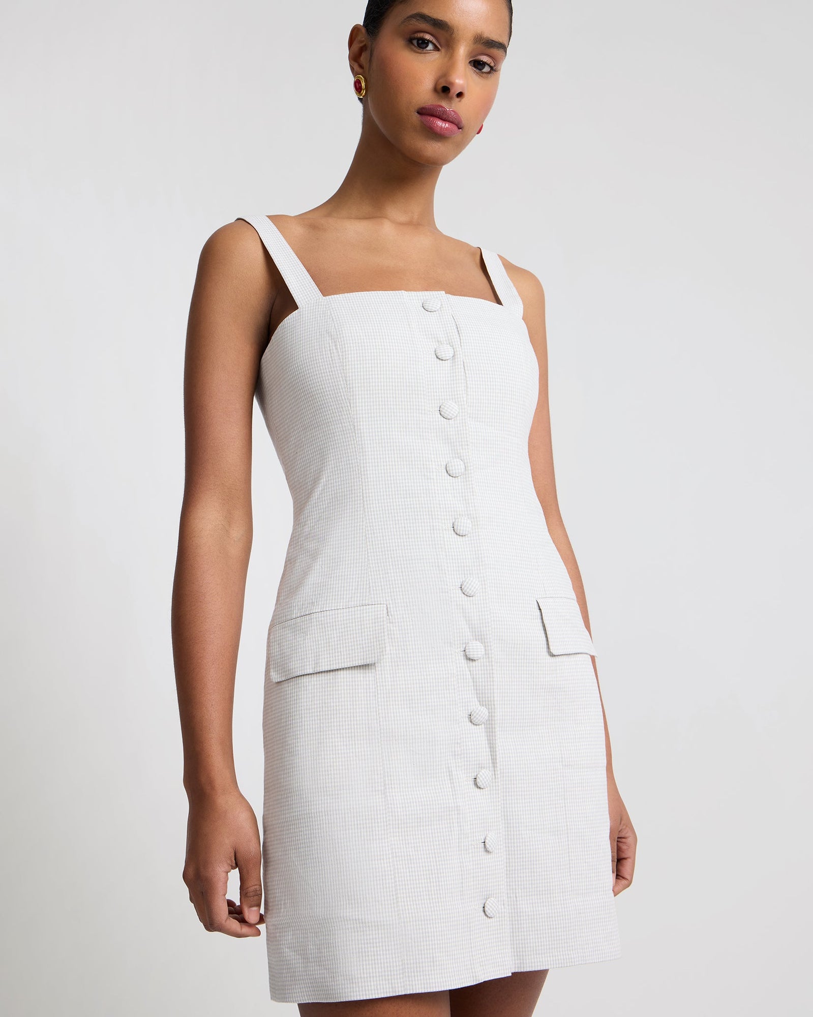Onia | Womens | Square Neck Button Down Dress