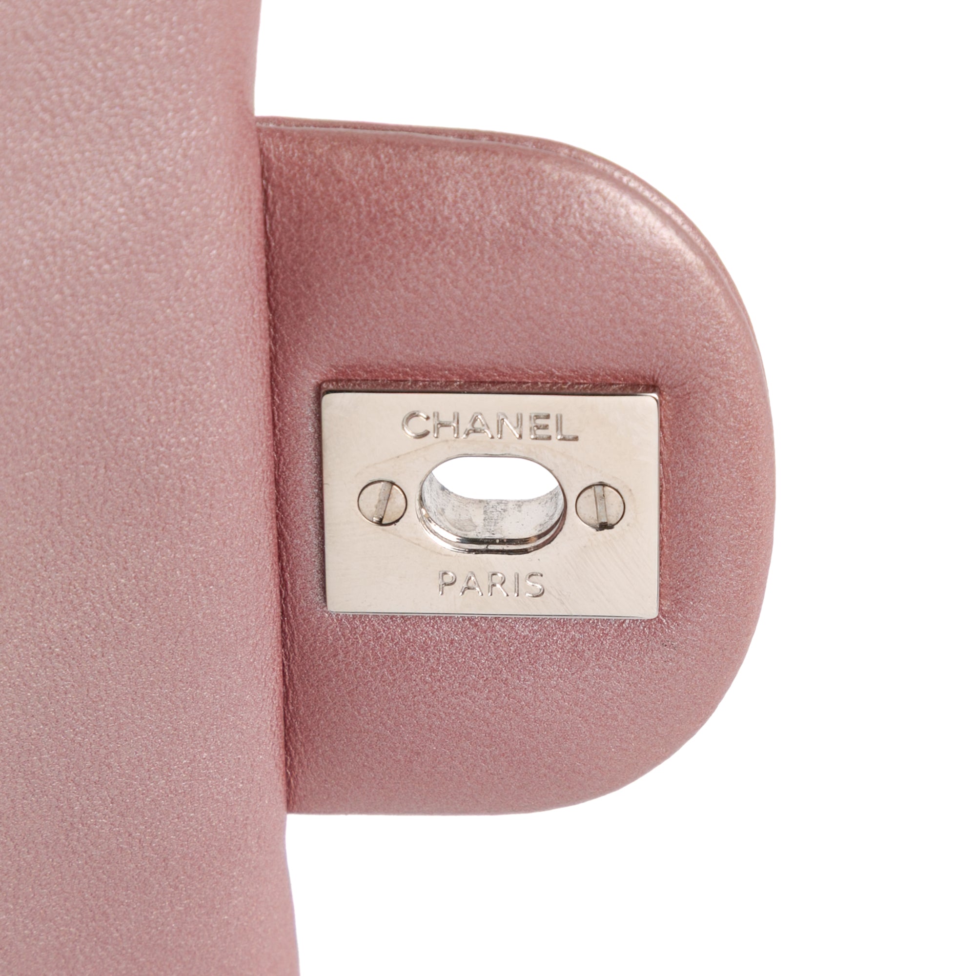 Chanel | Pre-Owned Mini Rectangular Classic Iridescent Lambskin Single Flap | Pink