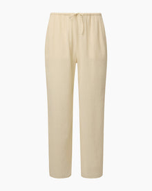 Womens | Crinkle Gauze Drawstring Pant | Egret