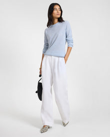 Womens | Lyocell Pleated Trouser | White