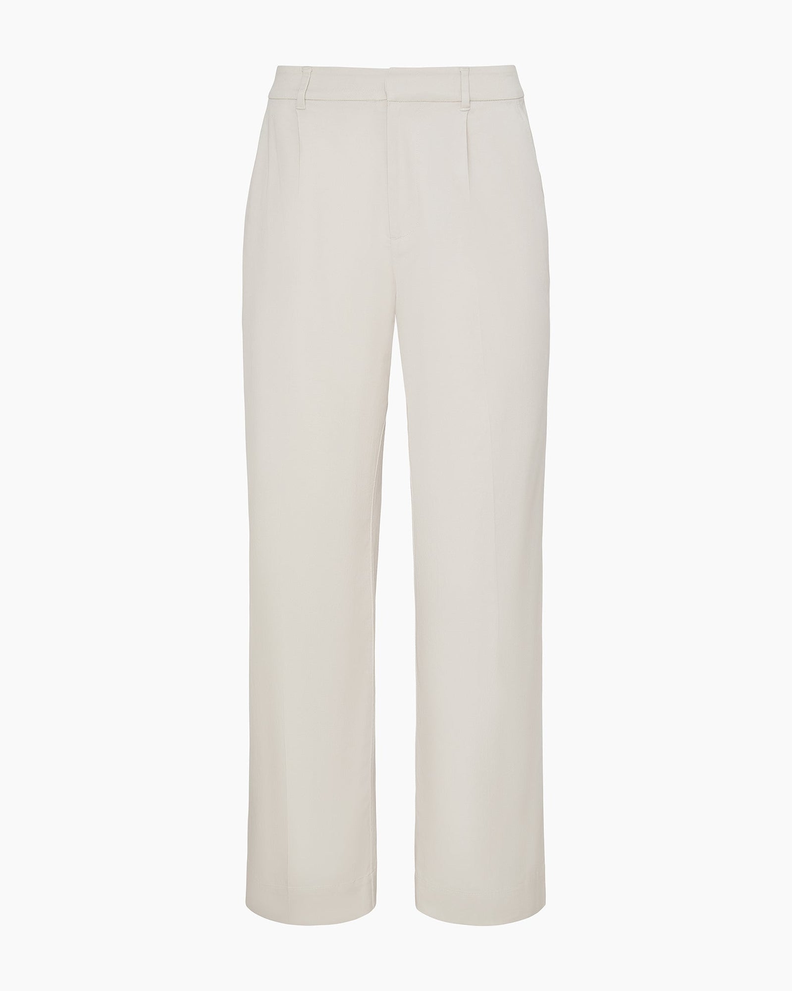 Womens | Lyocell Pleated Trouser | Stone