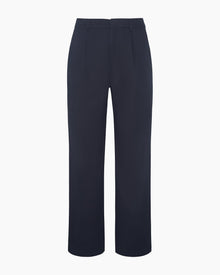 Womens | Lyocell Pleated Trouser | Noir Navy