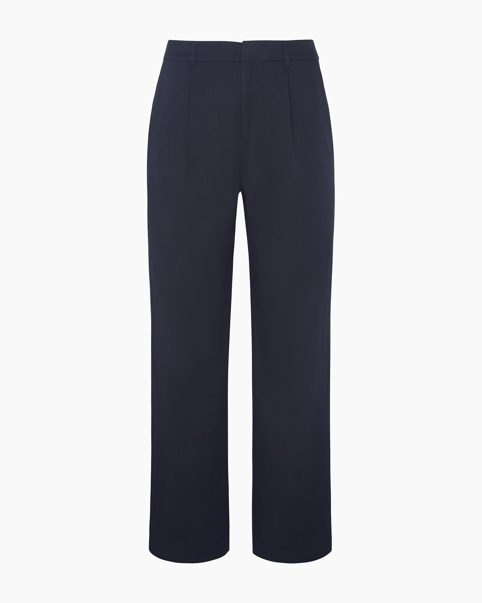 Womens | Lyocell Pleated Trouser | Noir Navy