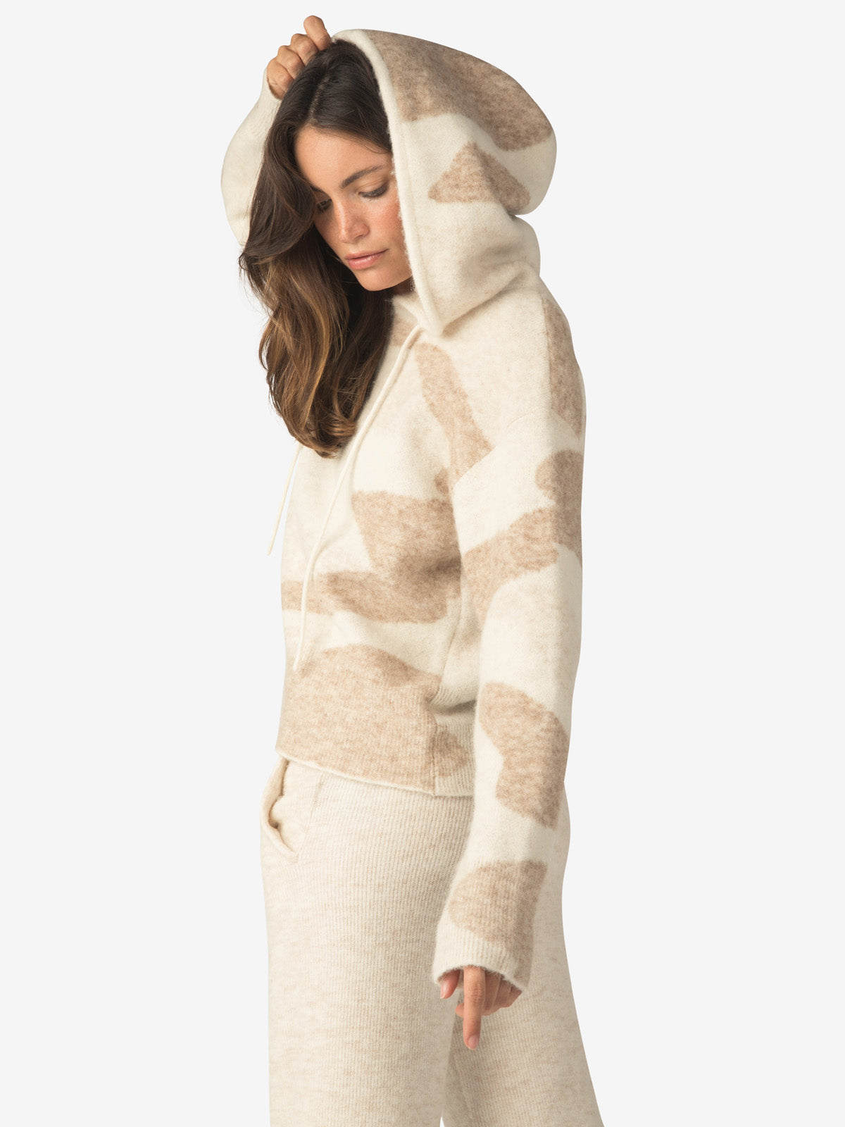 Woman CHALET HOODIE - Cream Camo
