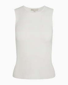 Womens | Fitted Micro Rib Tank | White