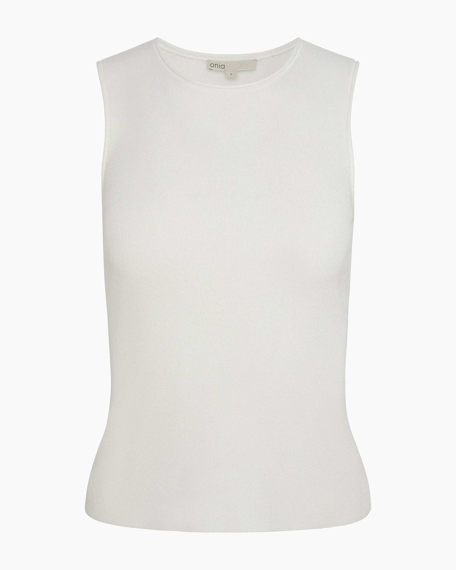 Womens | Fitted Micro Rib Tank | White