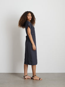 Women | Collette Dress | Twill Washed Black