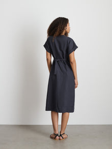 Women | Collette Dress | Twill Washed Black