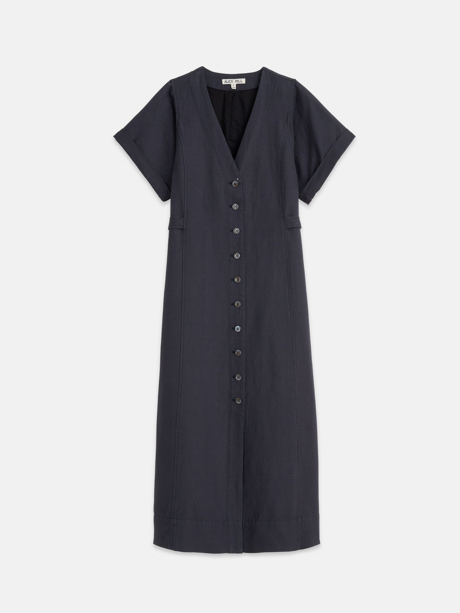 Women | Collette Dress | Twill Washed Black